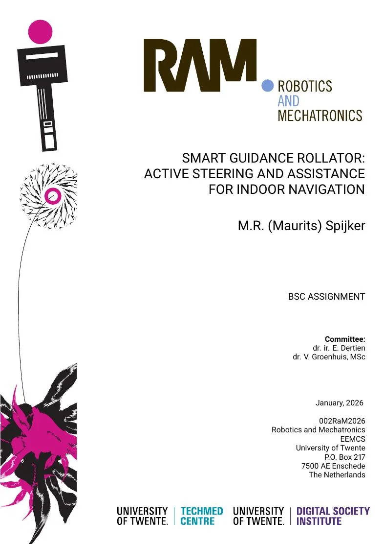 Voorblad van de thesis Smart Guidance Rollator